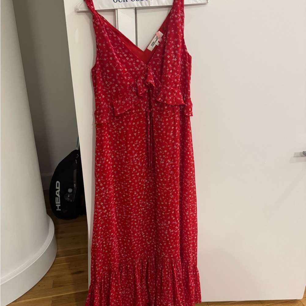 Diane Von Furstenberg Red Floral Maxi Dress